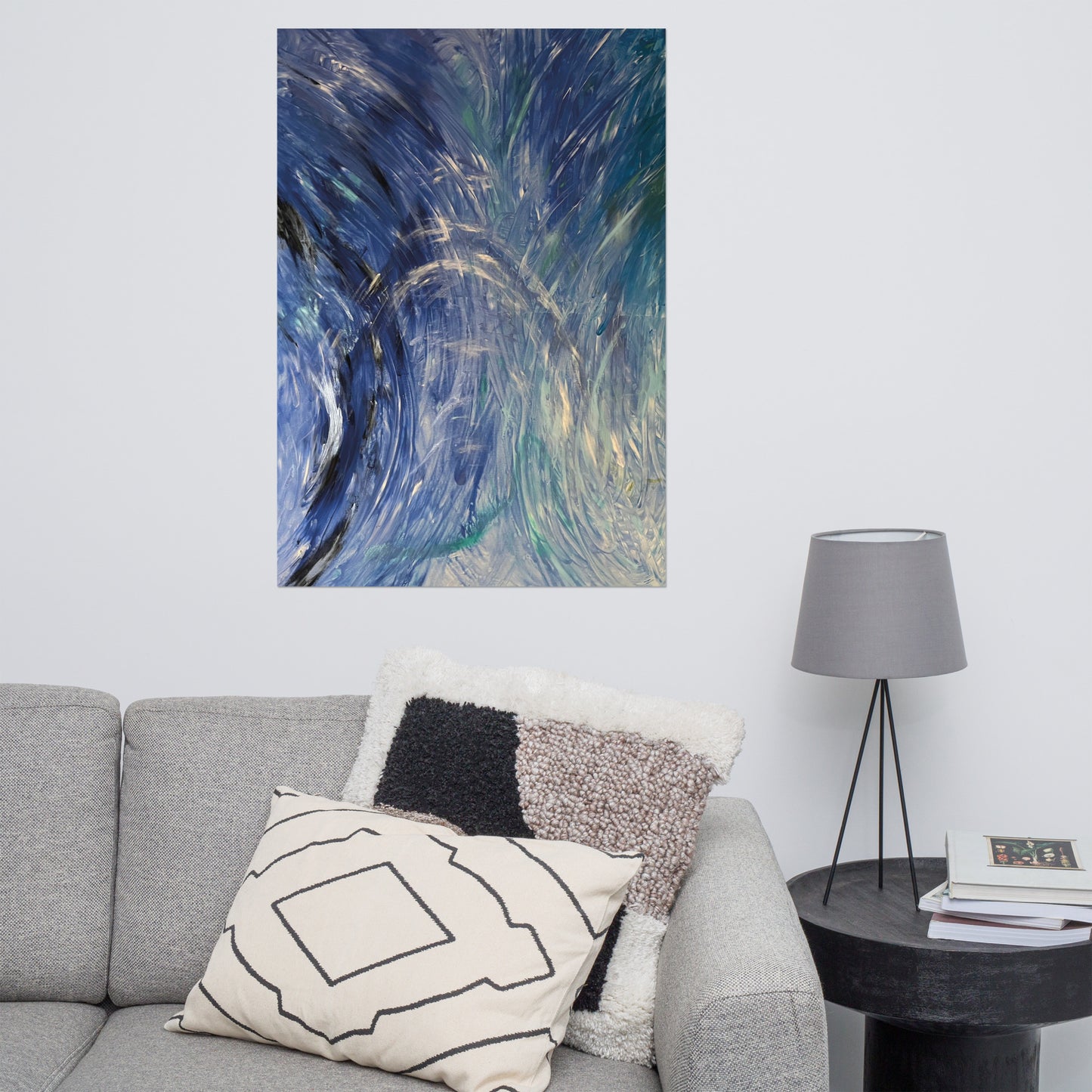Seelenbild Posterdruck: "Delfintanz im Himmel"