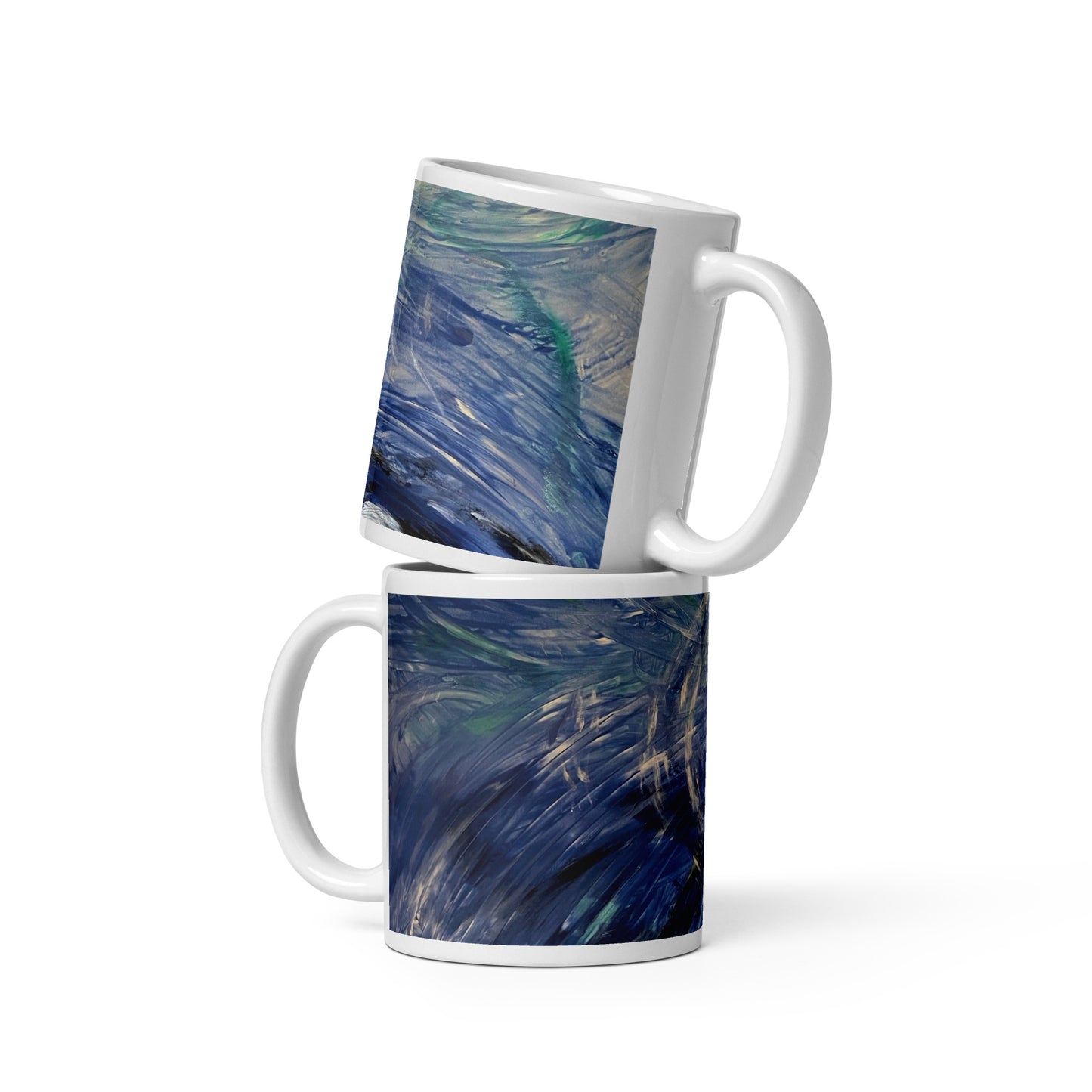 Seelenbild Tasse: "Delfintanz im Himmel"
