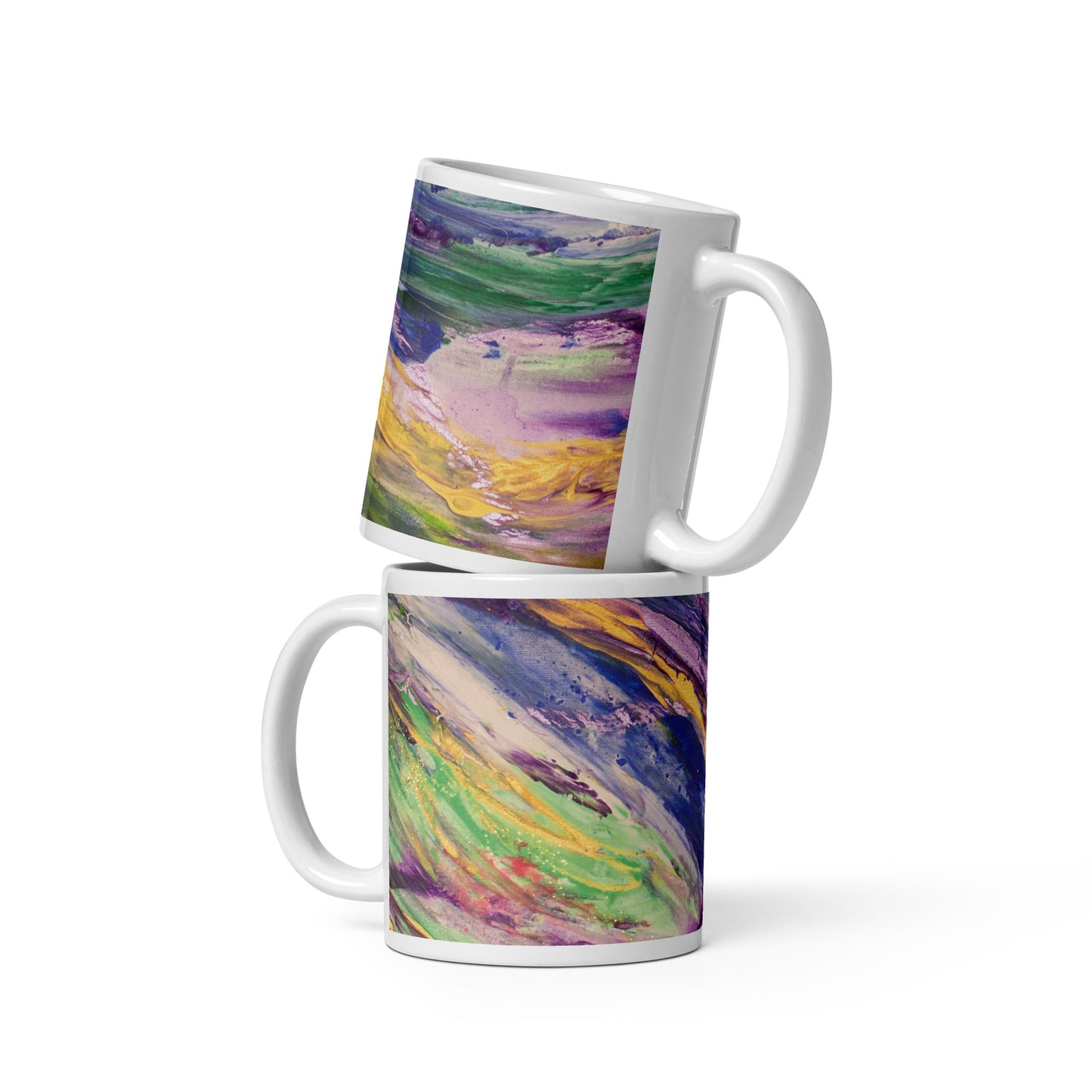 Weiße, glänzende Tasse